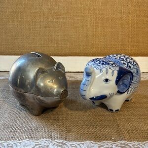 Two Vintage Coin Banks